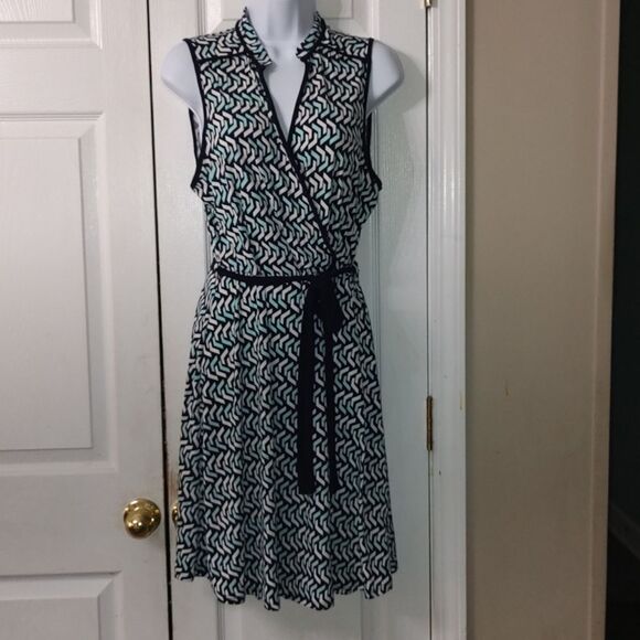 Monteau  mint green navy white summer party graduation dress Sz XL - Picture 1 of 6